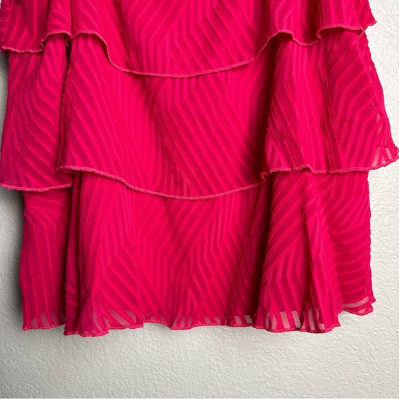 Anthropologie AMADI Hot Pink Ameline Layered Cami Tank Top Size L - Picture 3 of 8